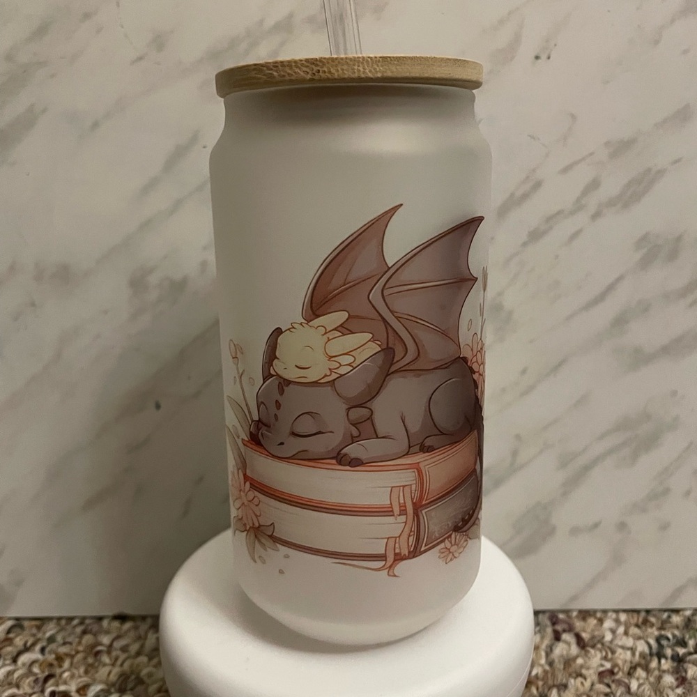 Fourth Wing Frosted Glass Tumbler